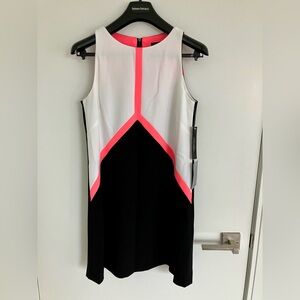 TAHARI Symmetrical Sleeveless Dress